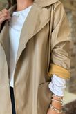 Made in Italy Runa Leather Look Relaxed Blazer Clay